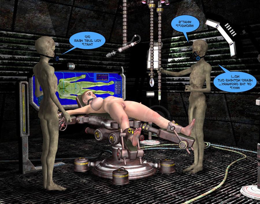 15P Horny aliens doing experiments on big boobed babe