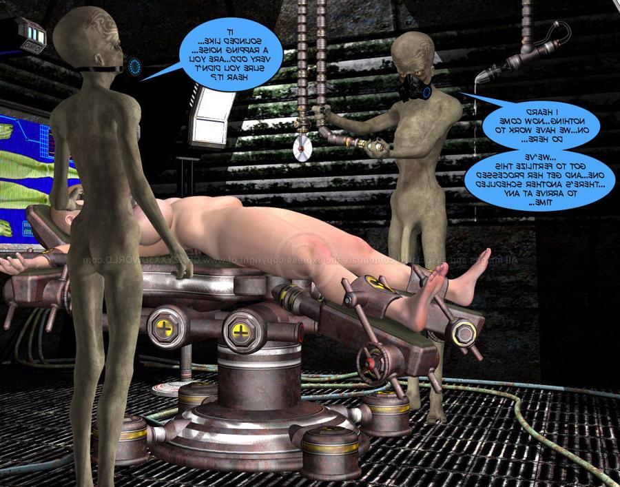 15P Horny aliens doing experiments on big boobed babe