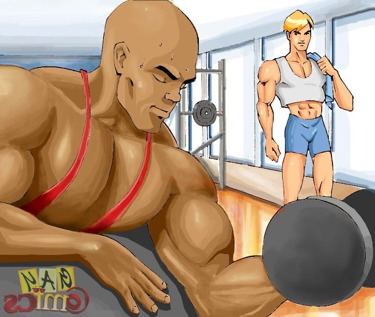 12P Interracial gay sex toon
