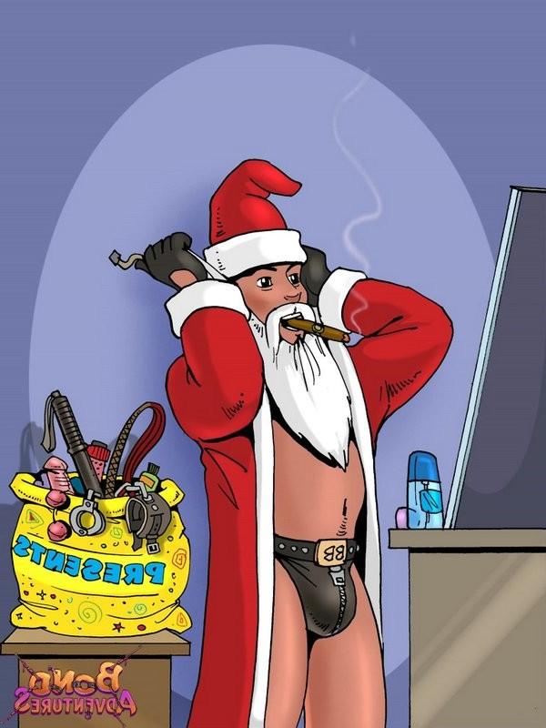 12P Christmas cartoon bondage