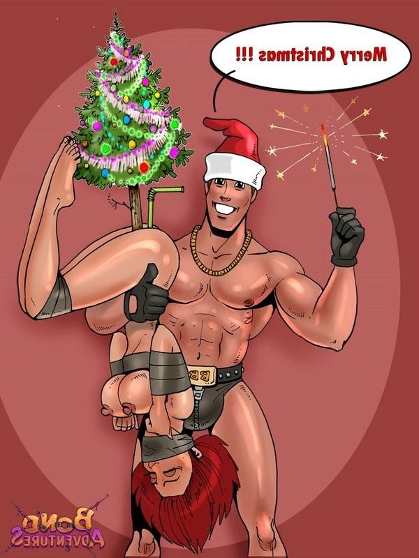 12P Christmas cartoon bondage