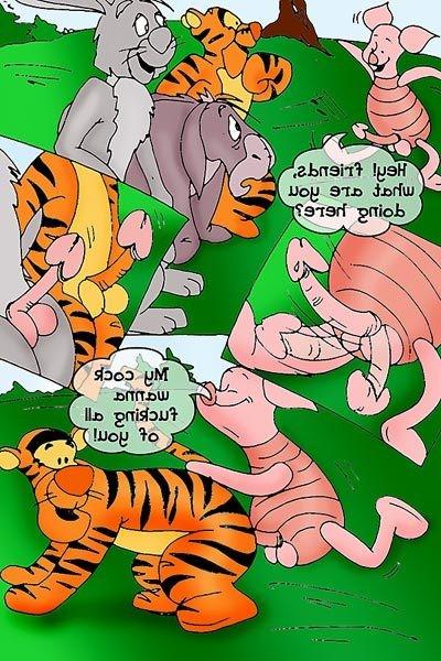 12P Whore moaning loudly and grab terrified Winnie Pooh