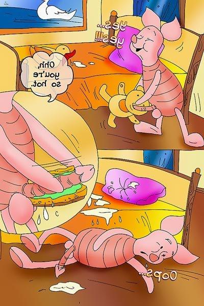 12P Whore moaning loudly and grab terrified Winnie Pooh