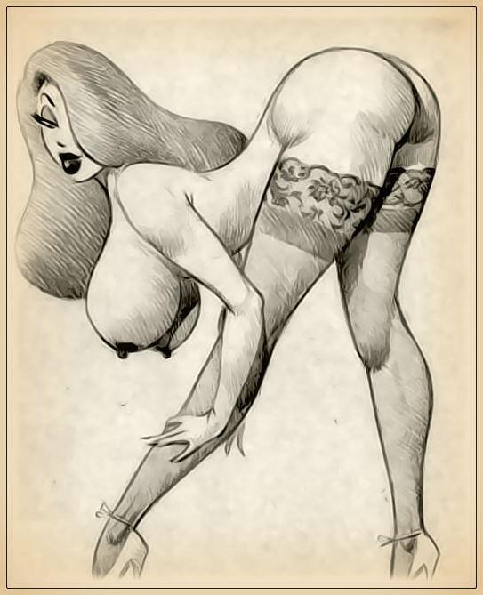 12P Slut Jessica Rabbit spreads her legs and craves dick