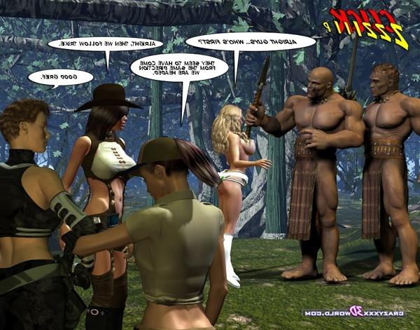 16P Booby blonde gets fucked by four massive natives
