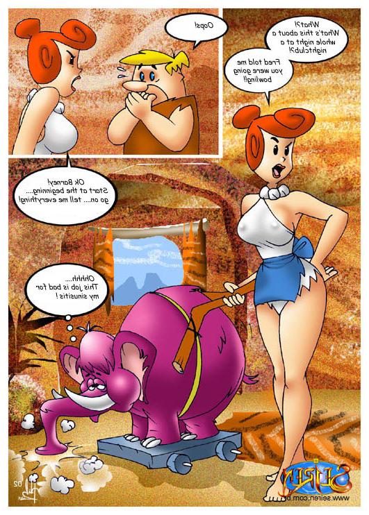 9P Comics of  primitive men reserved tables in night club