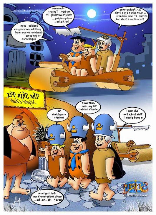 9P Comics of  primitive men reserved tables in night club