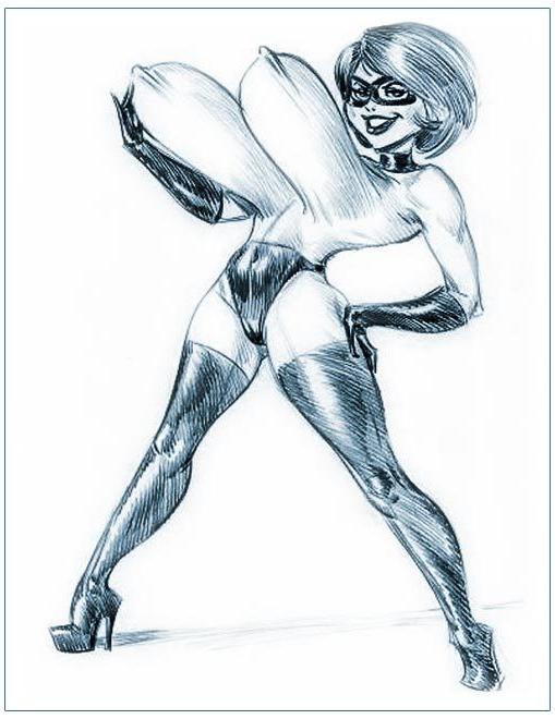 12P Elastigirl in tshirt gets banged and spewed in cum