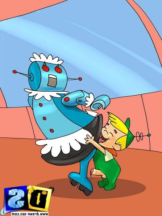 12P Jane riding George Jetson and reaching intense climax