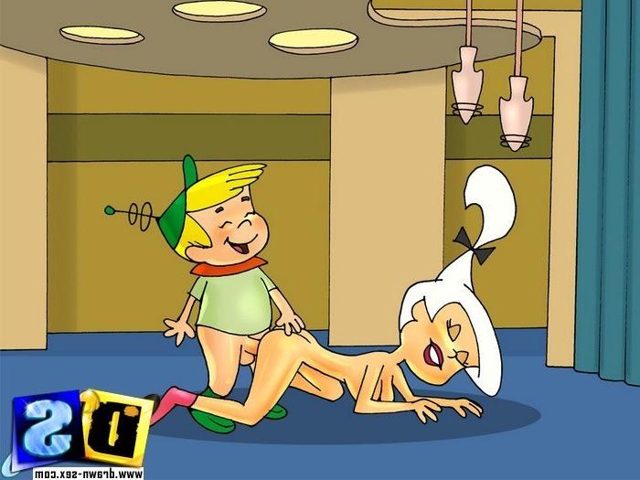 12P Jane riding George Jetson and reaching intense climax