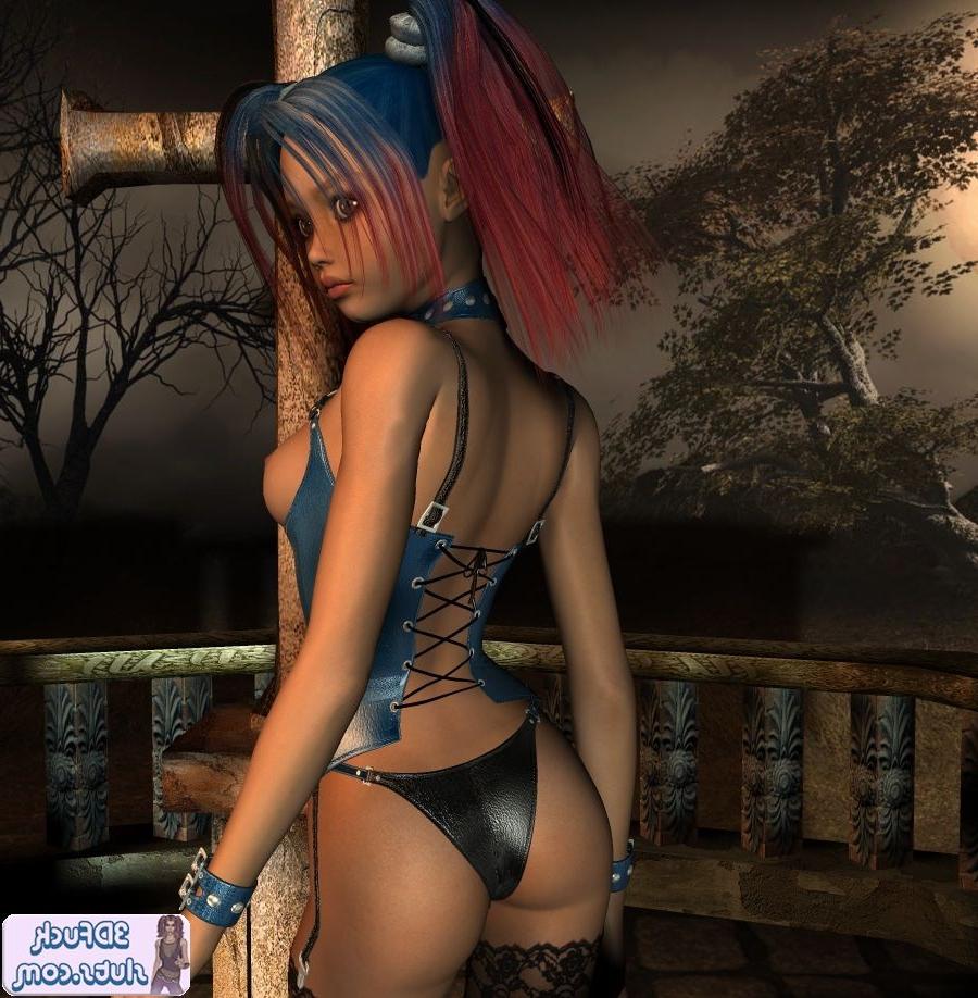 16P Kinky toon girl nude at graveyard