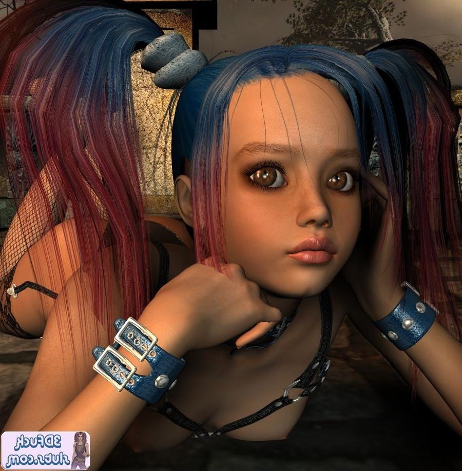16P Kinky toon girl nude at graveyard