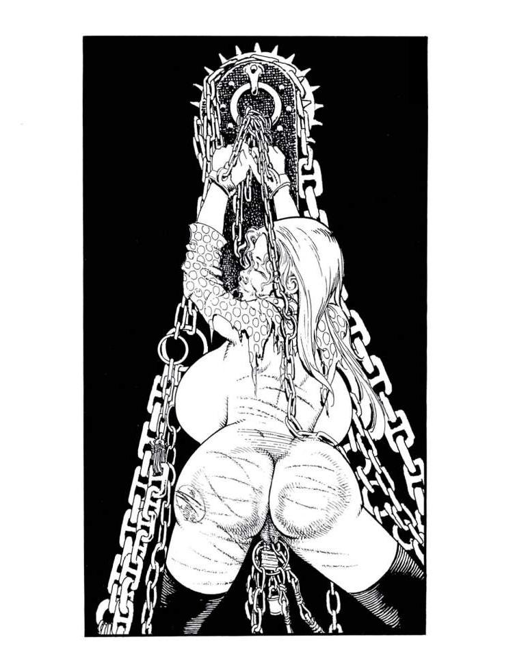 15P giant round breasts rope tied for bondage sexual fetish artworks