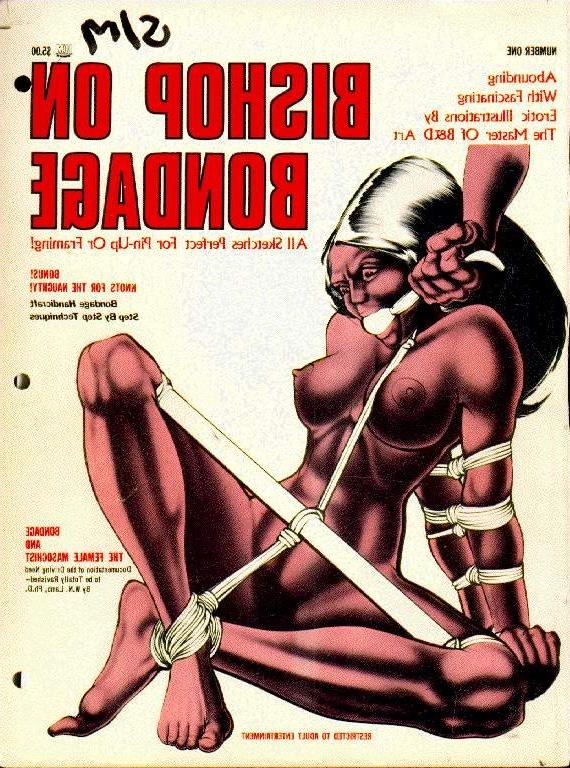 15P erotic sexual bondage artwork with tight rope and leather