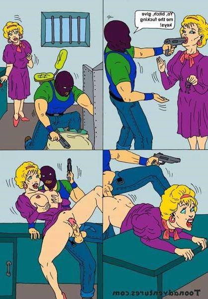 16P Horny robber fucks a bank clerk during robbery and gets punished