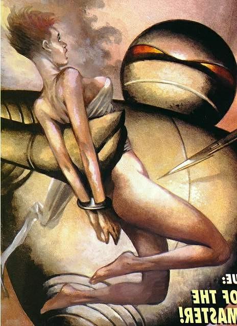 15P womens hands and breasts tied for evil demented bondage art