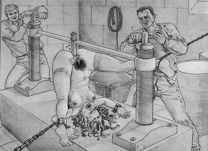 15P womens hands and breasts tied for evil demented bondage art