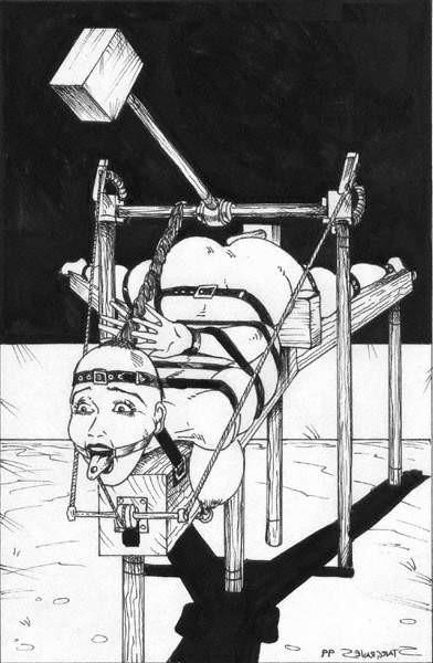 15P sick and twisted female bondage art work and draws