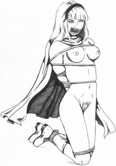 15P sick and twisted female bondage art work and draws