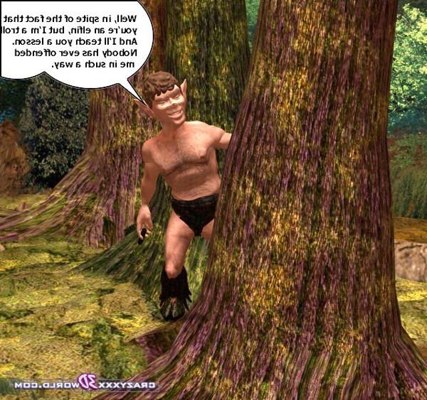 16P Horny troll fucks sexy little elfin in the forest