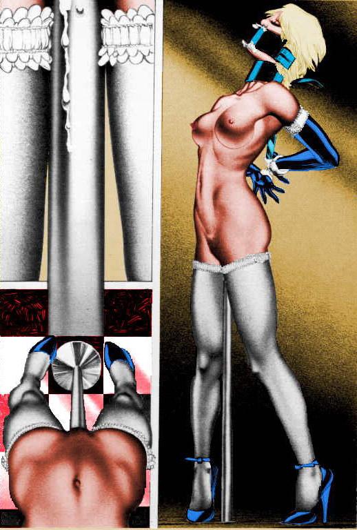 15P huge breasts fetish and sexual bondage painful rope tied artwork