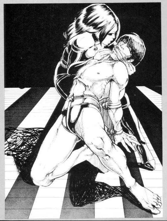 15P huge breasts fetish and sexual bondage painful rope tied artwork