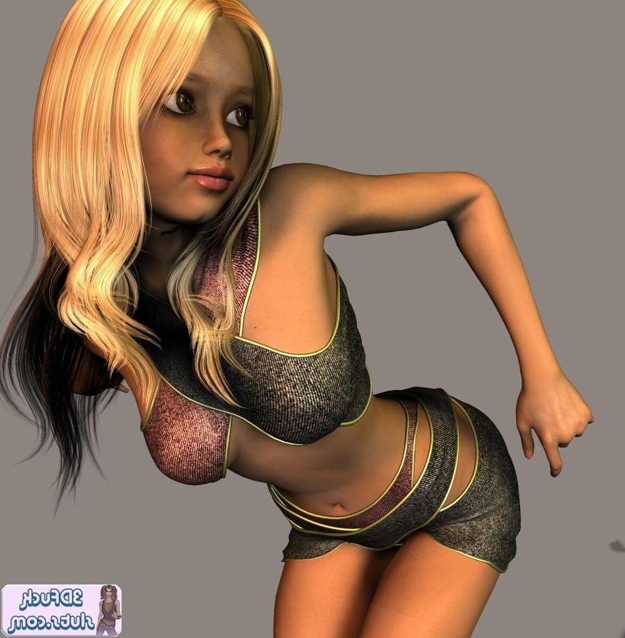 16P Pretty innocent blonde toon teen girl