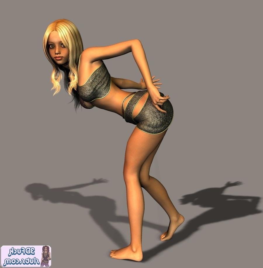 16P Pretty innocent blonde toon teen girl