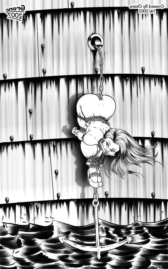 15P evil female painful bondage chain fetish artwork