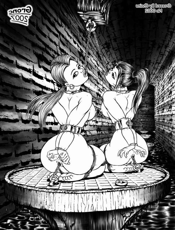 15P evil female painful bondage chain fetish artwork
