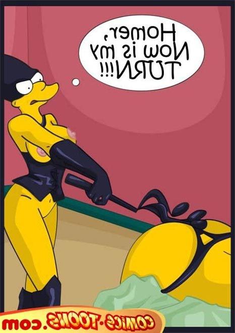 12P Marge Simpson deepthroats till gets double penetrated