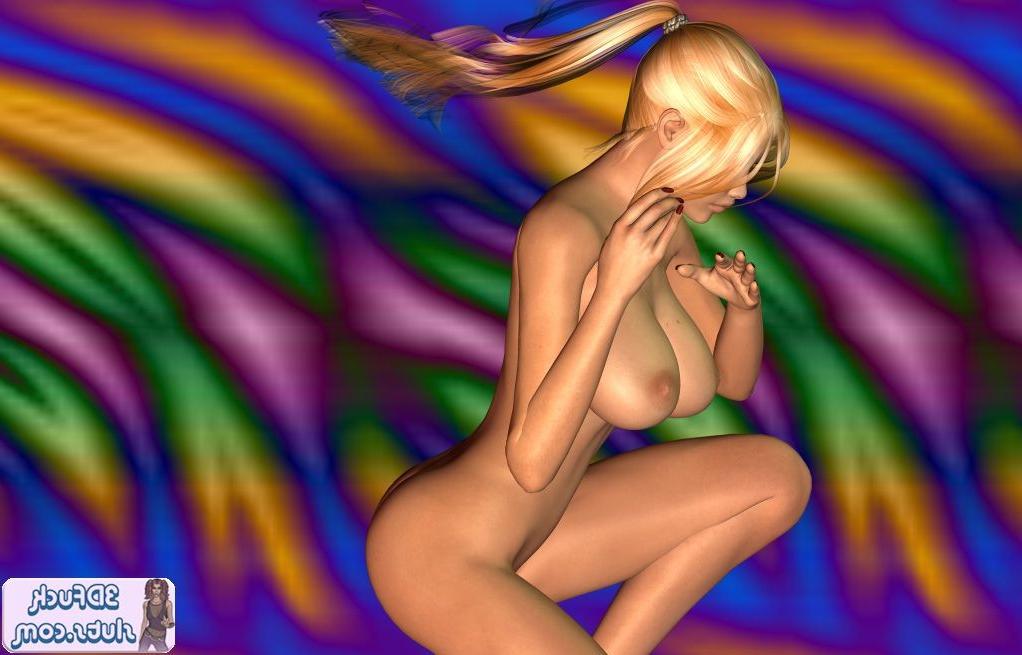 16P Nude busty blonde toon