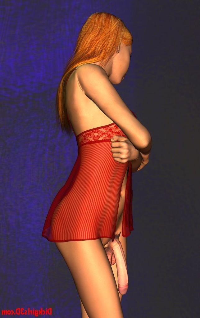 16P Toon dickgirl with long hard cock