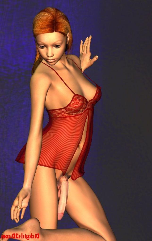 16P Toon dickgirl with long hard cock
