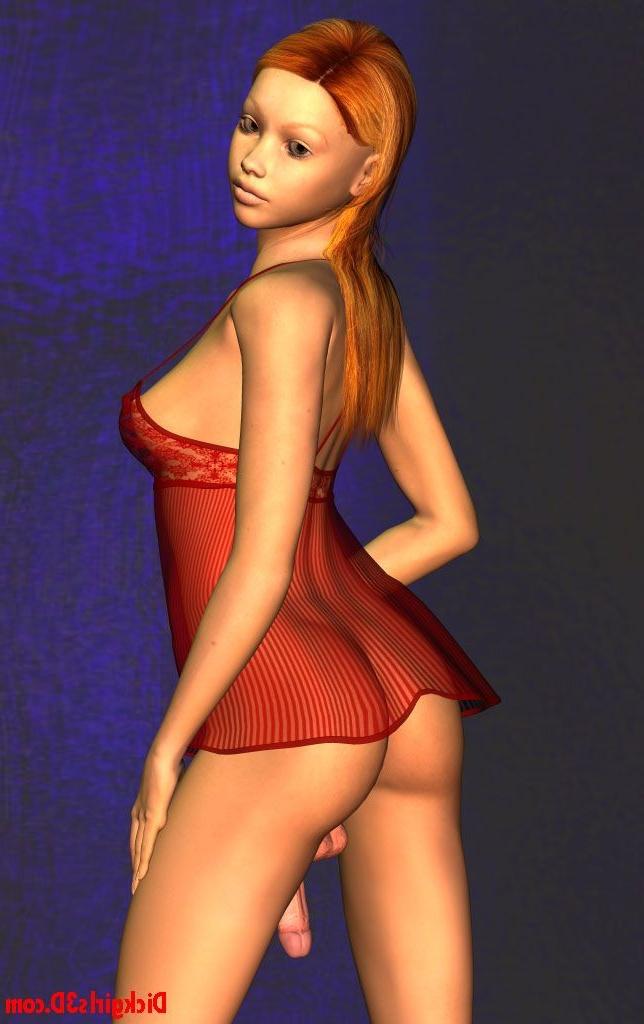 16P Toon dickgirl with long hard cock