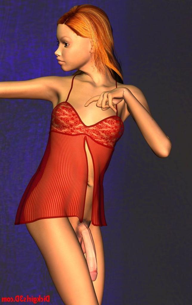 16P Toon dickgirl with long hard cock