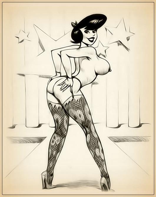 12P Betty slams Fred Flintstone and gets boned