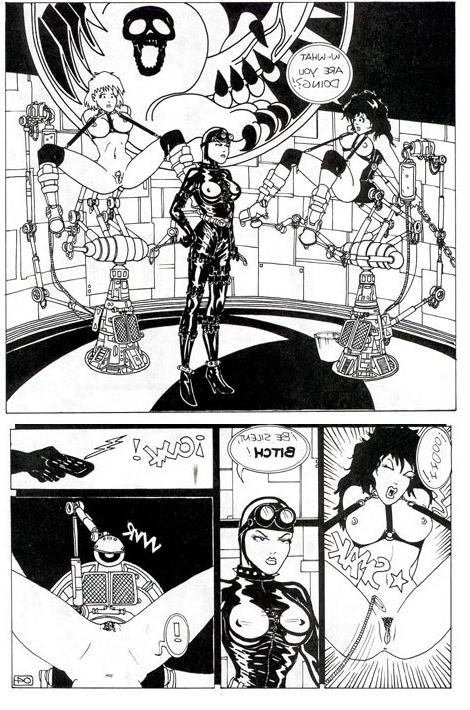 15P horny busty women bound in evil fantasy pain sex in space