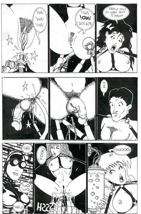 15P horny busty women bound in evil fantasy pain sex in space
