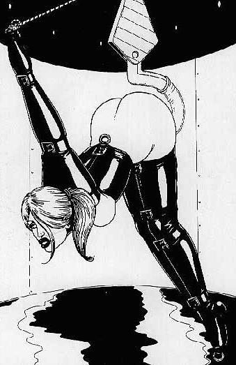 15P vintage female bondage and huge bound breast artwork