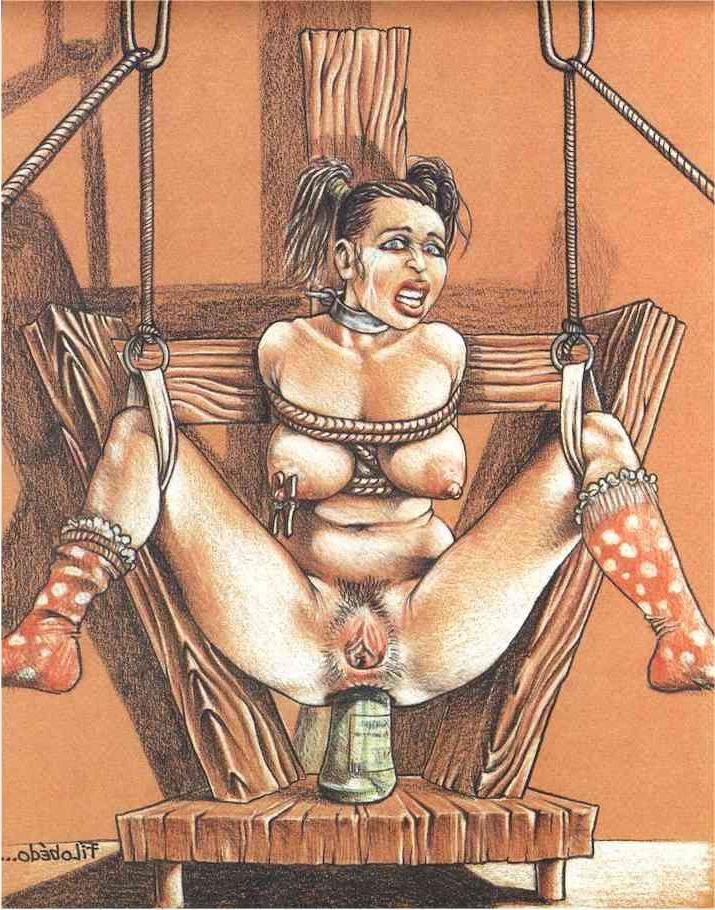 15P insane painful anal evil artwork and bondage drawings