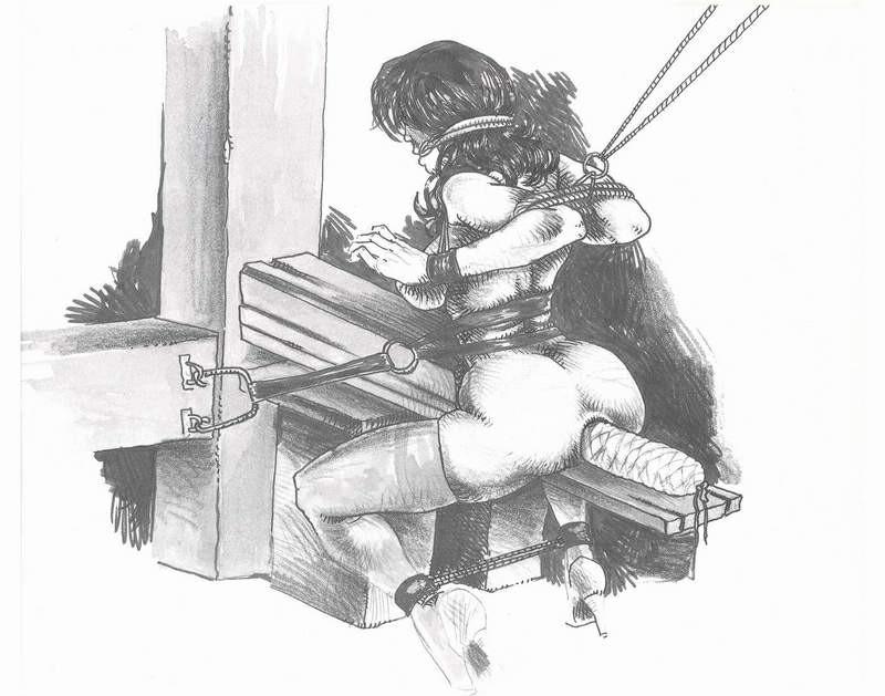 15P insane painful anal evil artwork and bondage drawings