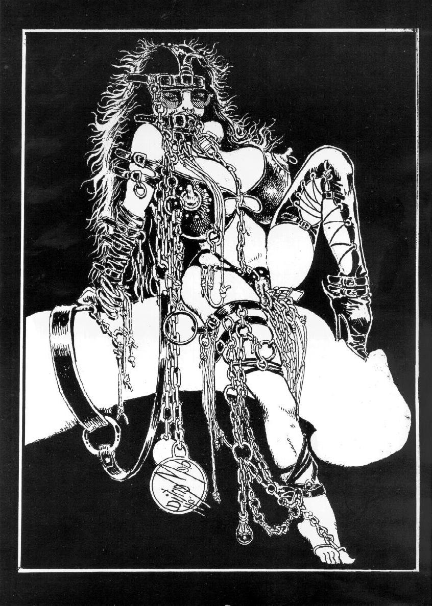 15P demented bondage artwork and evil female rope tied artwork