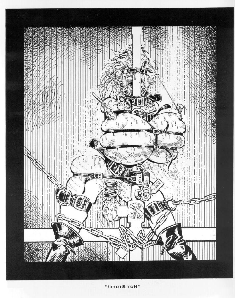 15P demented bondage artwork and evil female rope tied artwork