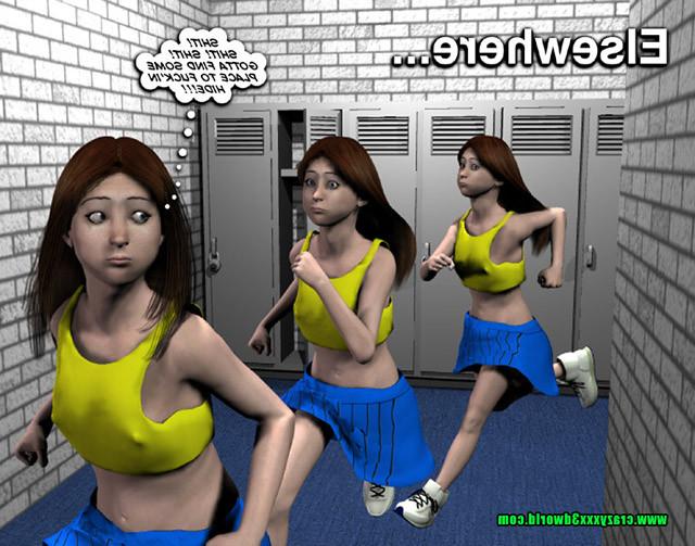 16P Cheerleader with small tits gets fucked in the gym