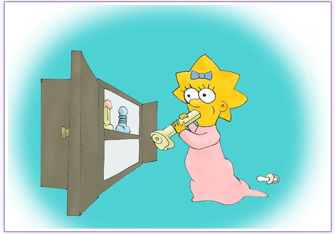 12P Maggie Simpson ass filled and gets jizz