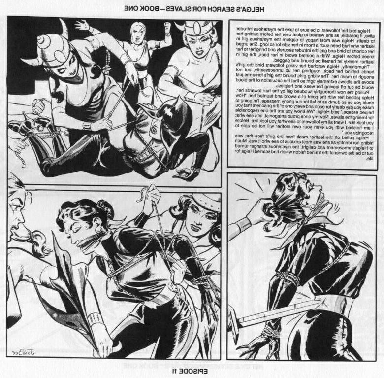 15P vintage female rope tied dungeon fetish illustrated stories