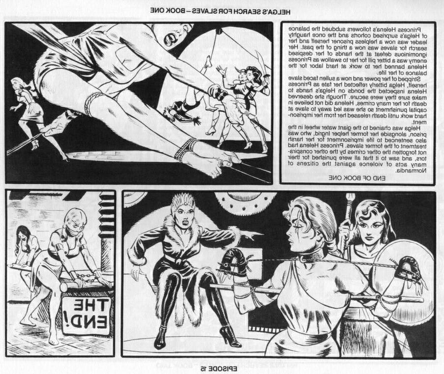 15P vintage female rope tied dungeon fetish illustrated stories