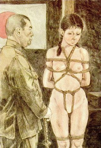 15P extreme japanese rope fetish art and classic drawings
