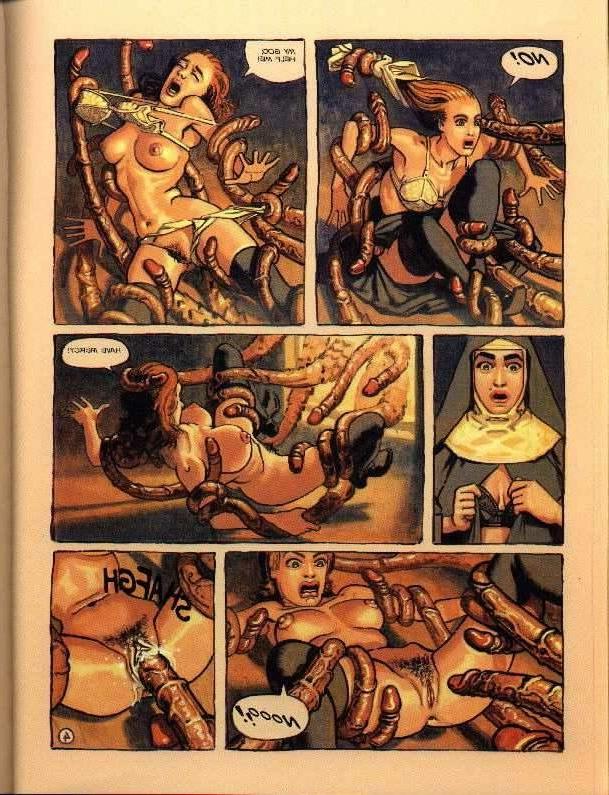 15P horny nuns get ravaged by satans giant hard cock and huge balls